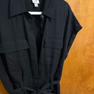 A New Day Black Midi Utility Dress
